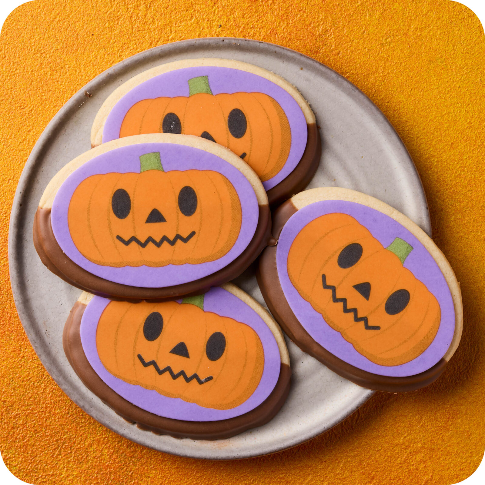 pumpkin designed biscuits